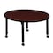 Regency Round Mobile Tables, 36 W, 36 L, 23-34 H, Wood, Metal, Mahogany TB36RNDMHAPCBK - alternate 5